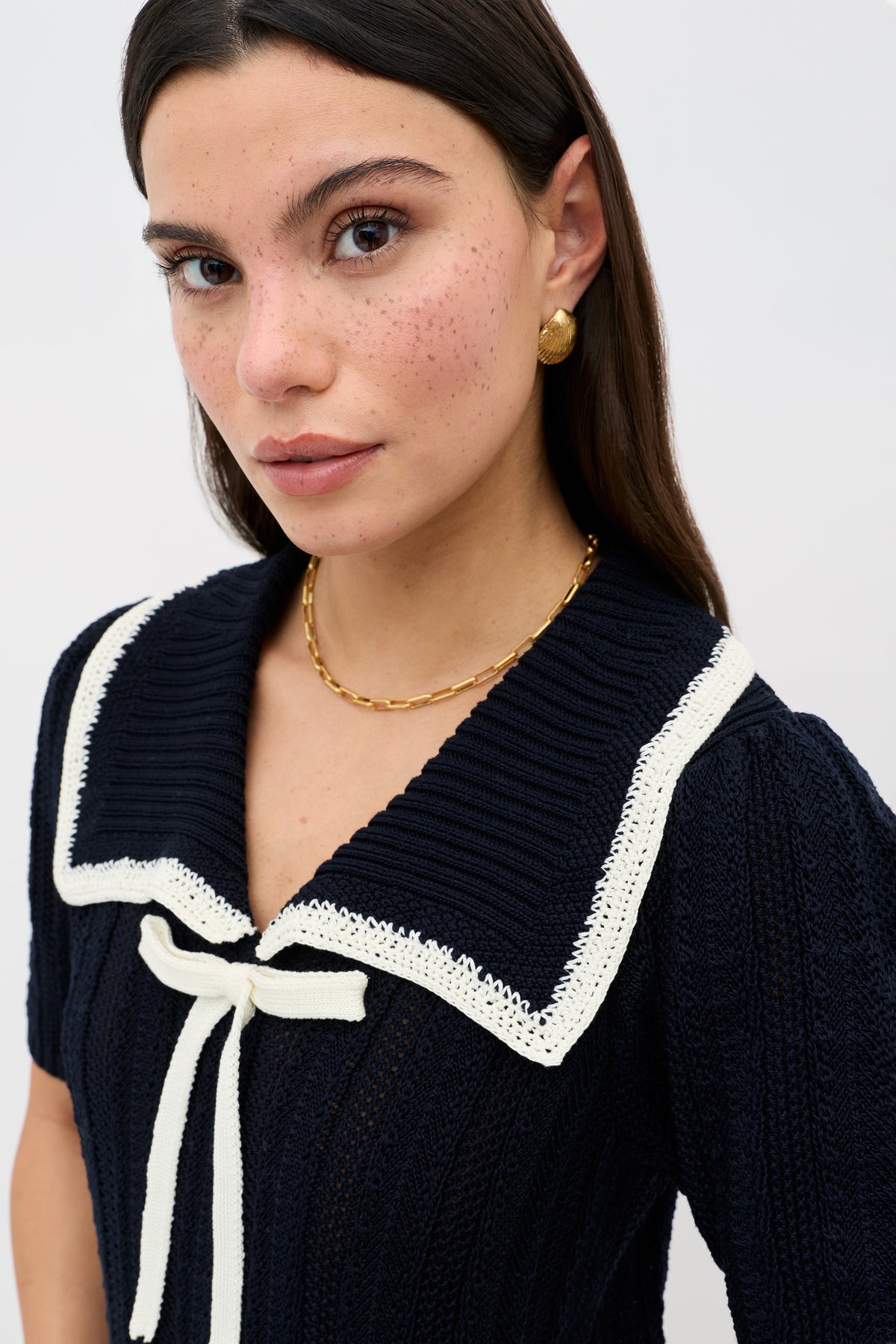 Pippa Top in Deep Navy — view 3