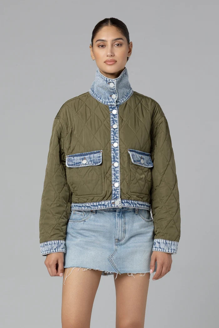 Ice Cold Quilted Jacket in Light Indigo Juniper — view 5