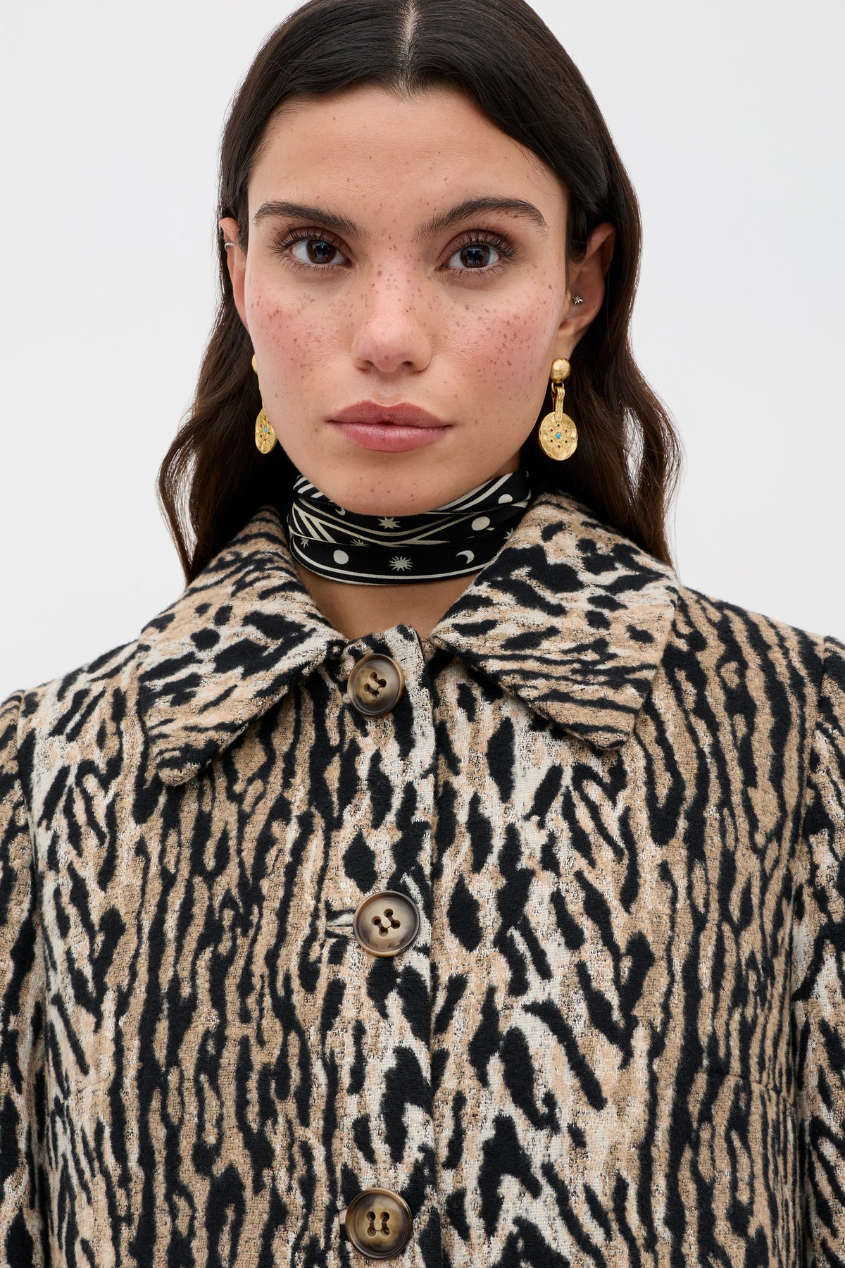 Milly Coat in Bohemia Leopard Brown — view 2