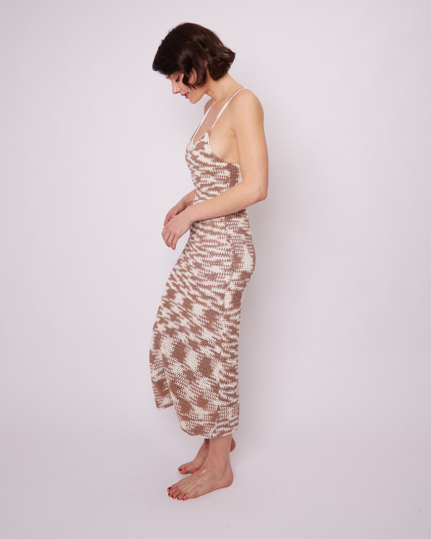 IPO Crochet Dress in Pebble — view 3