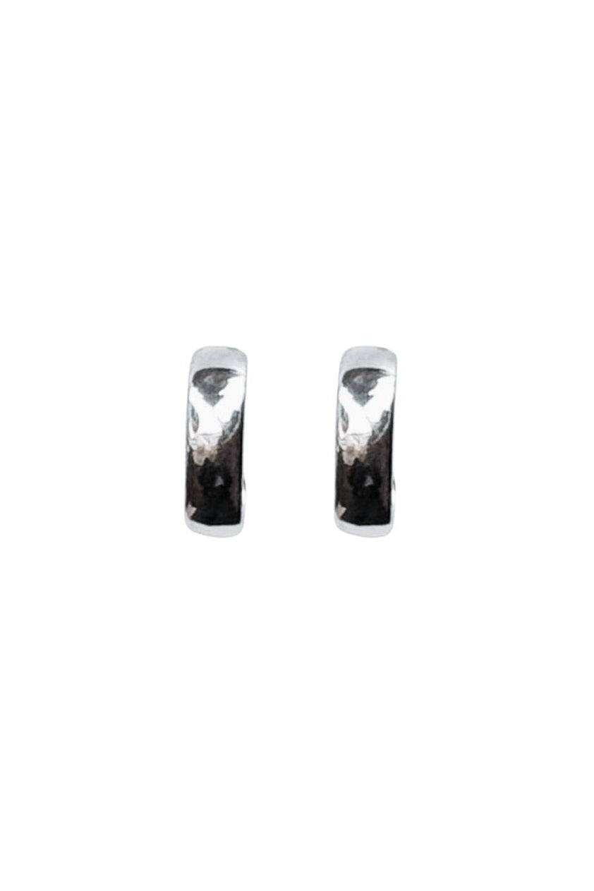 Sterling Silver Oblong Open Hoop Earrings