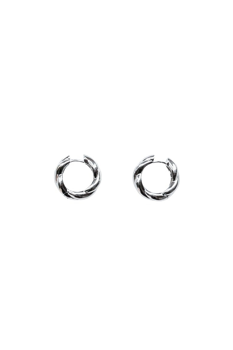 Sterling Silver Braided Hoop Earrings