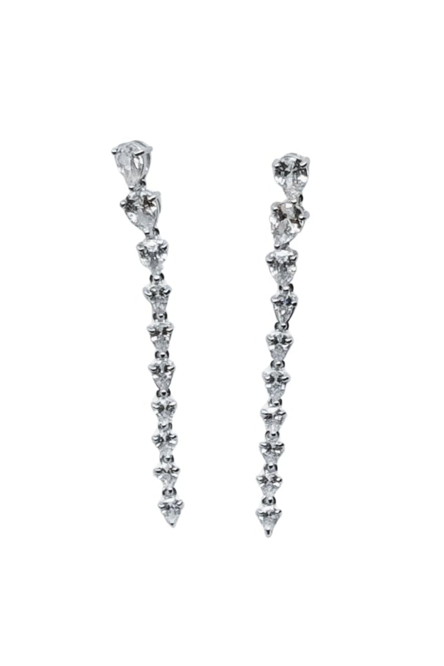 Sterling Silver Crystal Drop Earrings