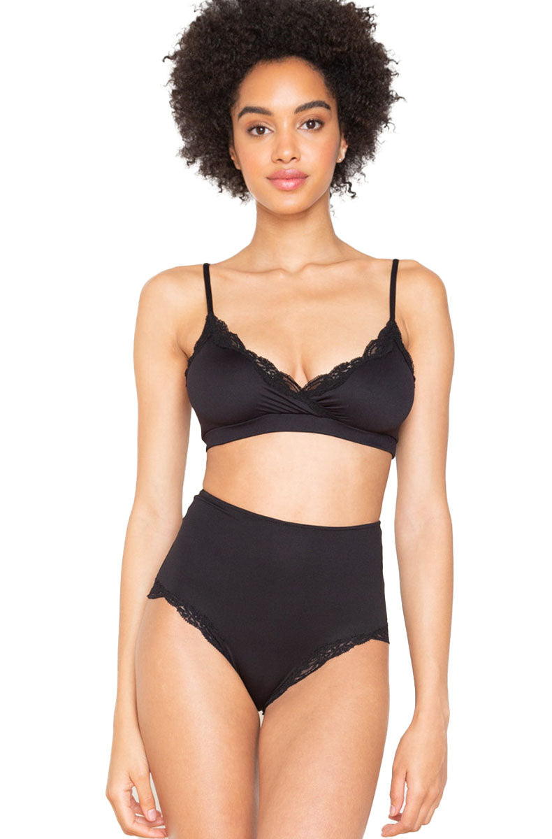 Delicious with Lace High Waisted Brief in Black — view 4