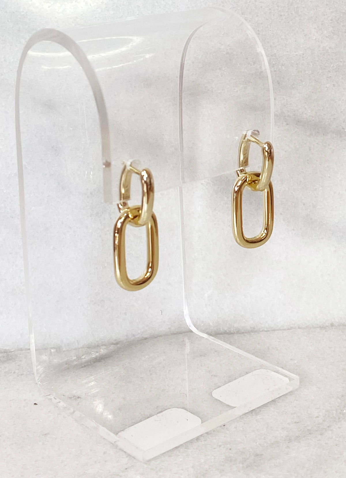 Gold Chain Link Hoops