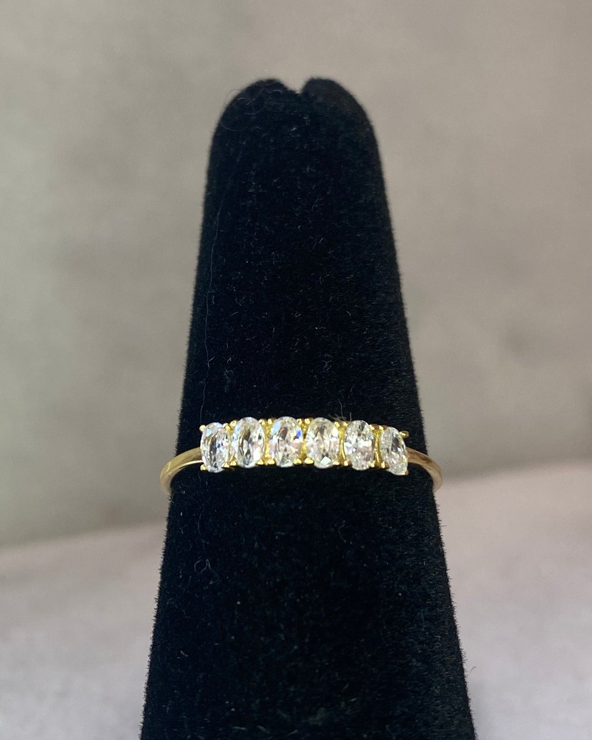 Oval Cut Crystal Ring