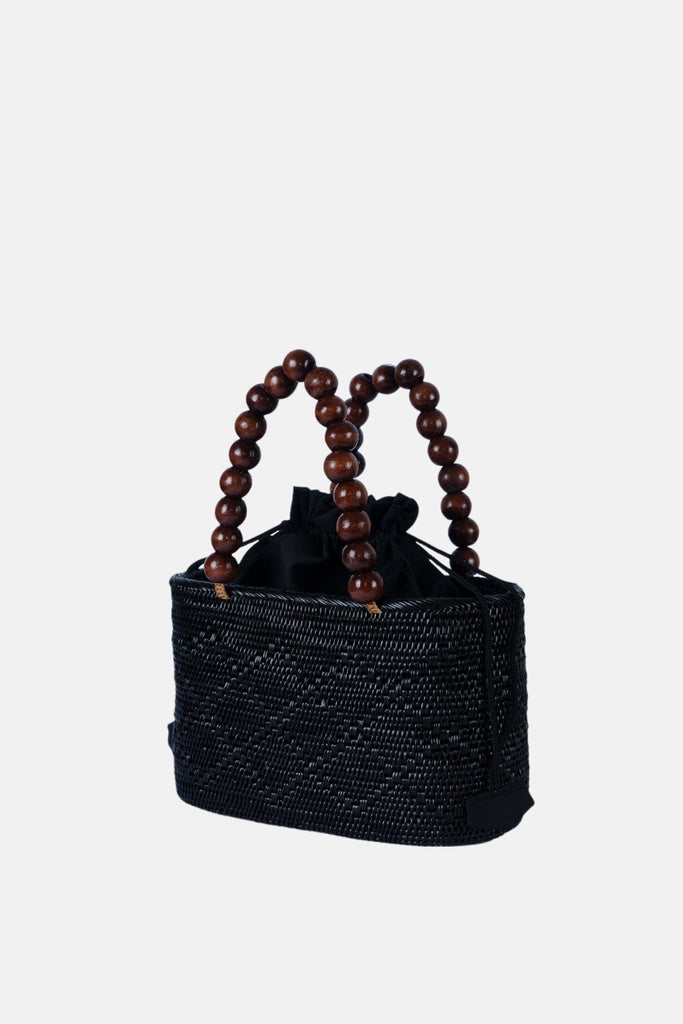 Tatia Satchel beaded handle detail
