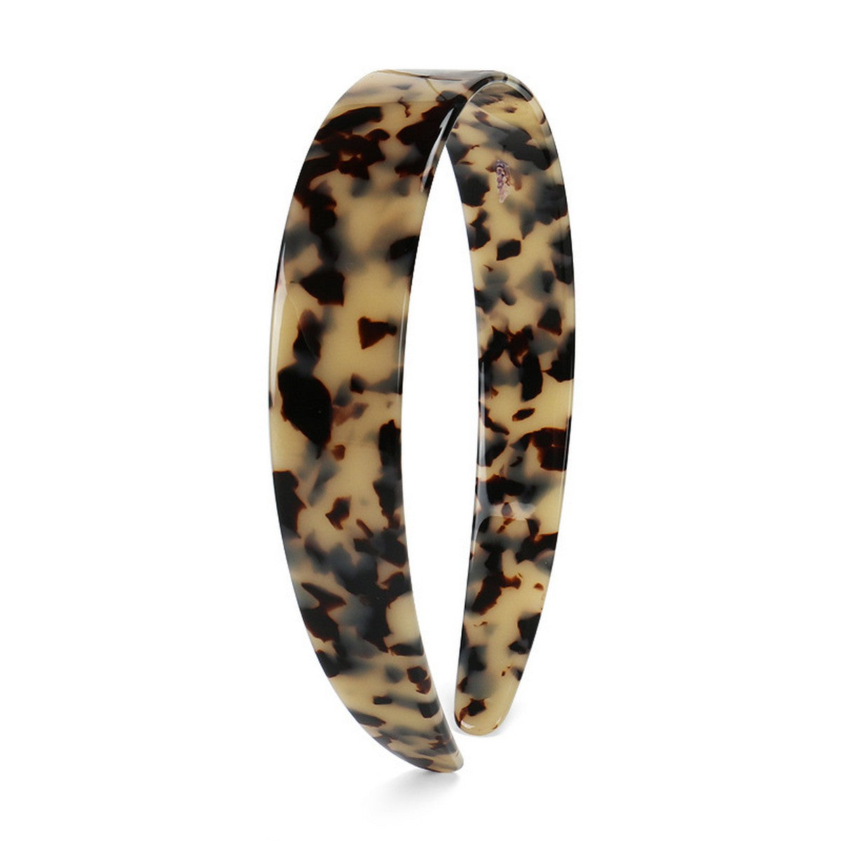 Acetate Retro 2.5cm Wide Headband in Light Coffee