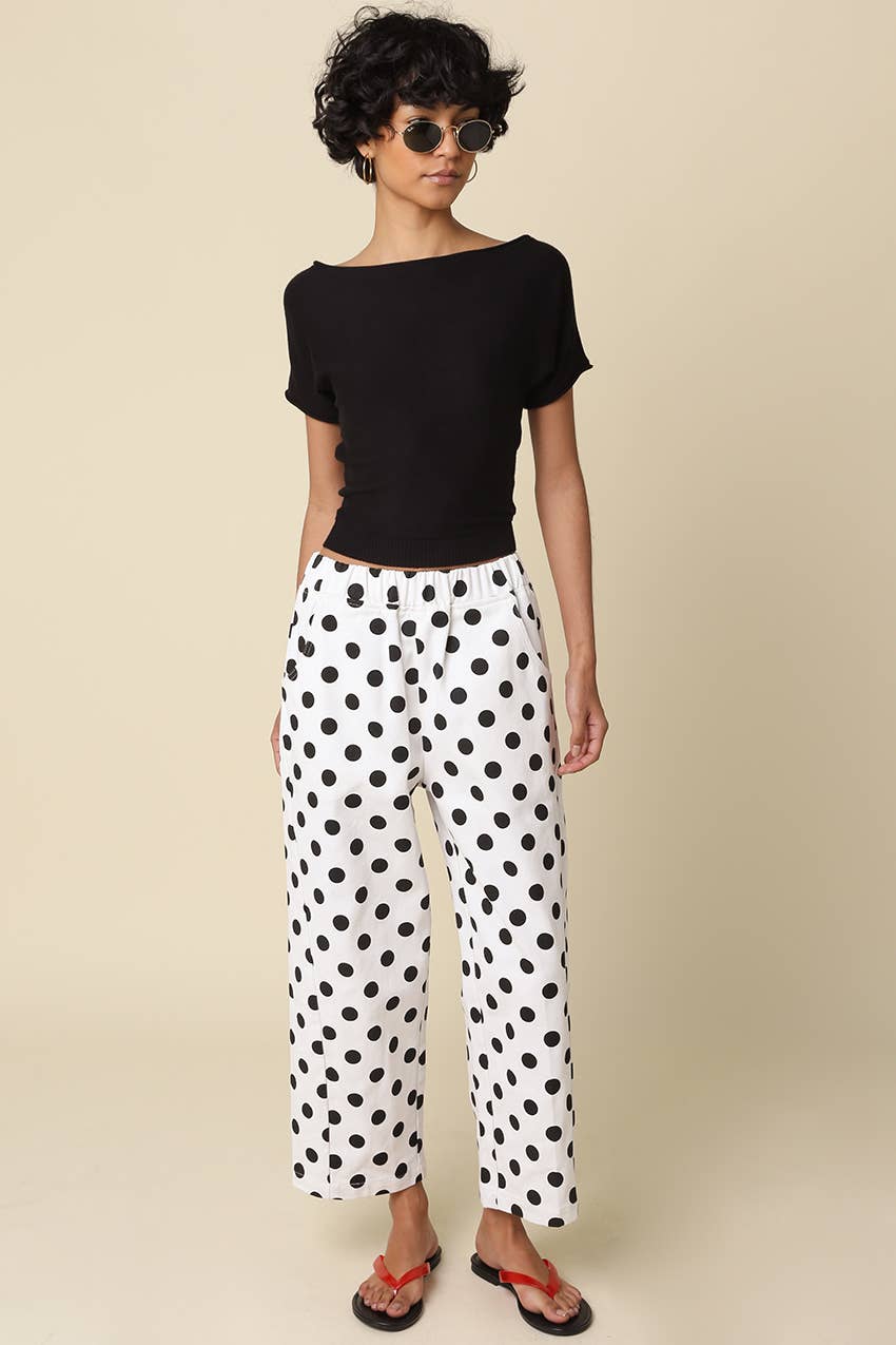 Angela Boat Neck Cinched Tee in Black — view 4