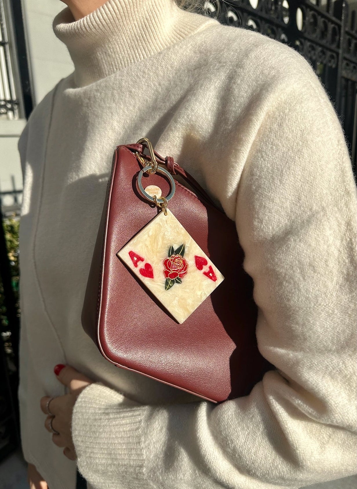 Ace of Hearts Bag Charm + Keychain Eco-Friendly — view 3
