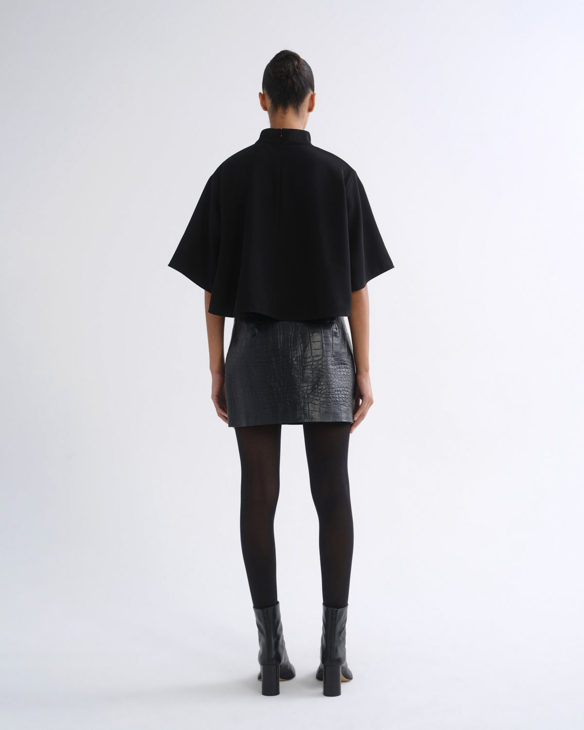 Verica Mini Skirt in Croc — view 4