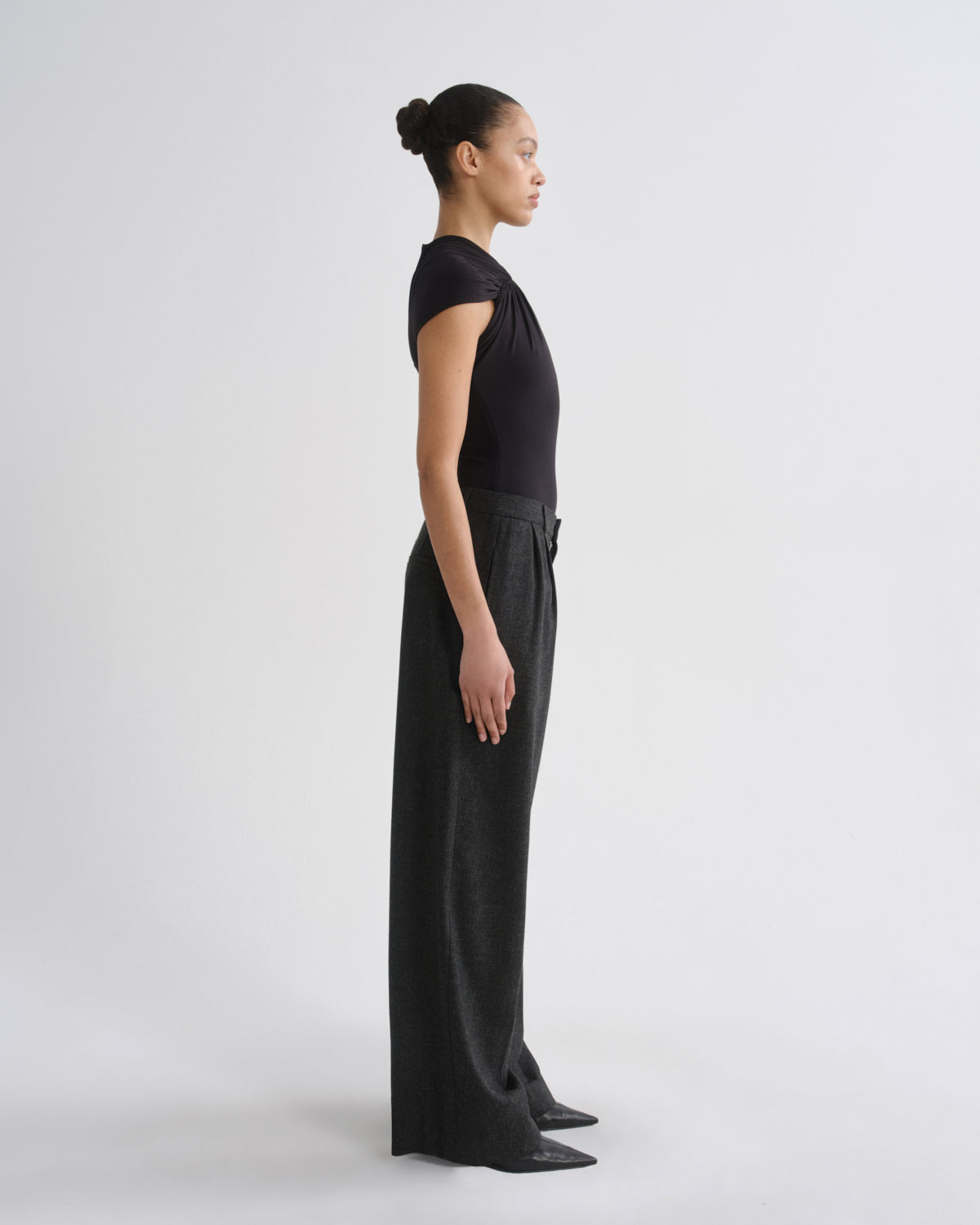 Sathia Trouser in Charcoal Heather — view 5