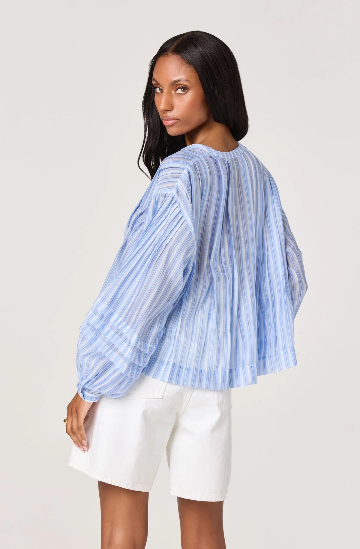 Ericka Top in Blue Stripe