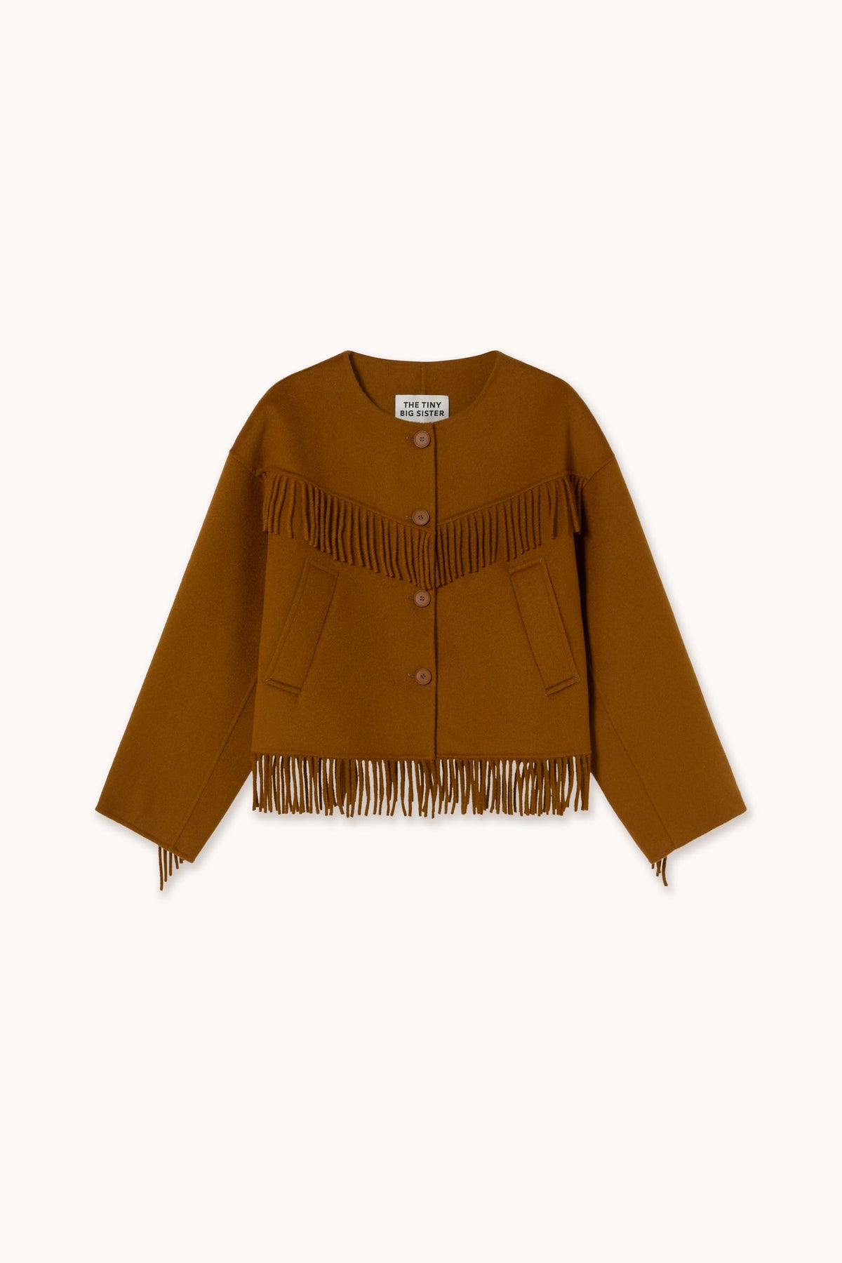 Frills Short Coat in Bronze — The Tiny Big Sister — view 1