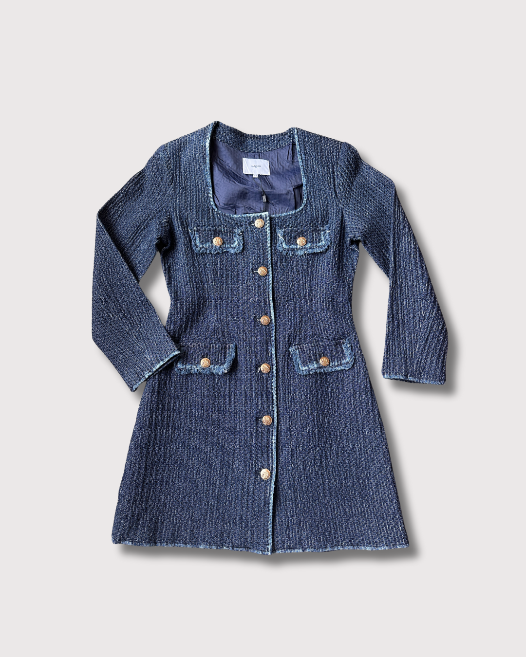 Coco Denim Dress in Bleu