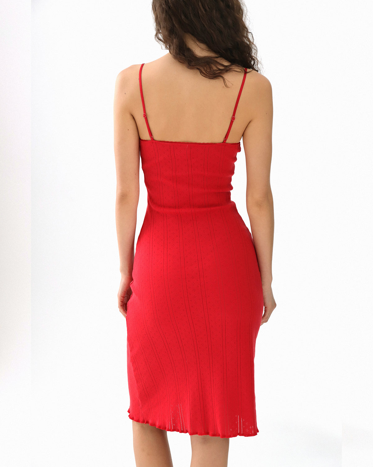 The Midi Slip in Red — view 3