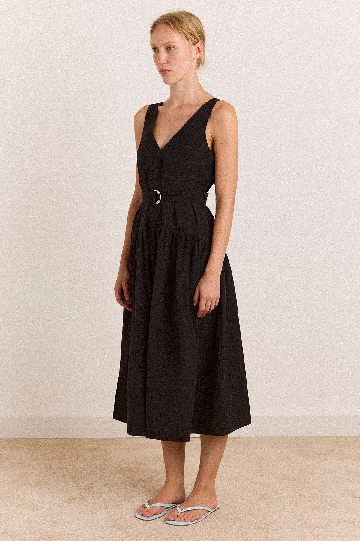 Dallas Midi Dress in Black - view 3