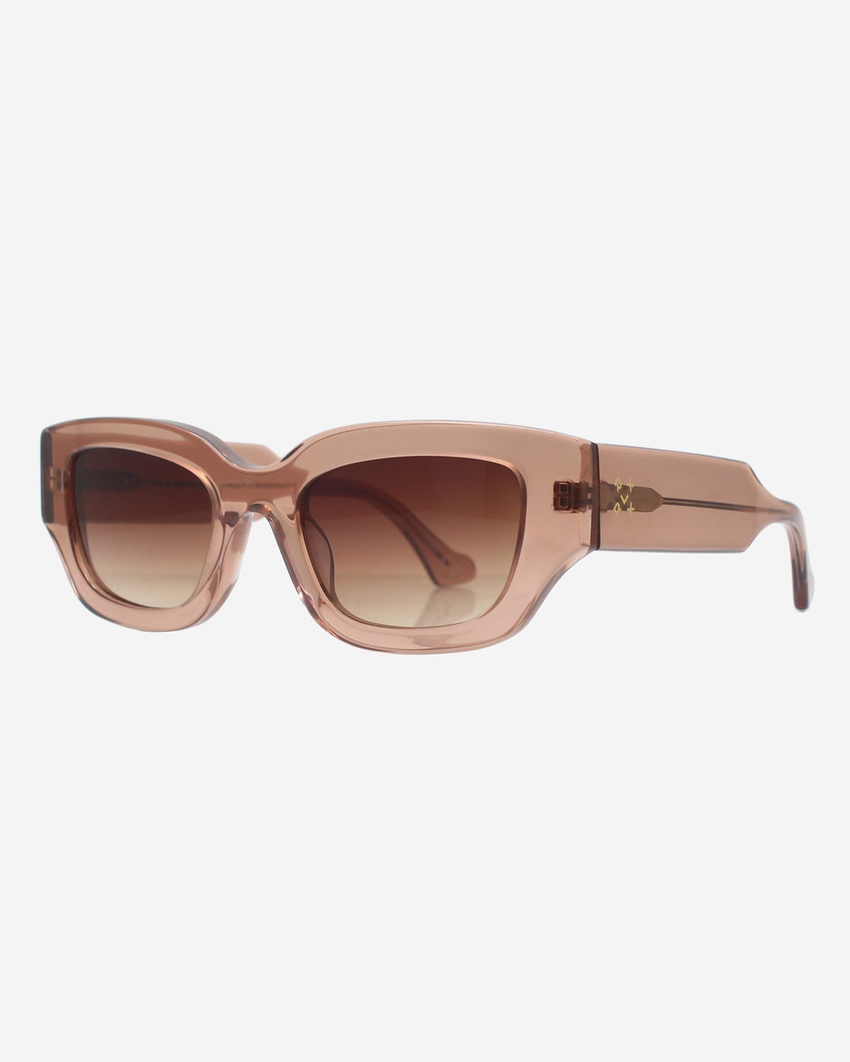 Luxe Eden Sunglasses in Champagne — angle