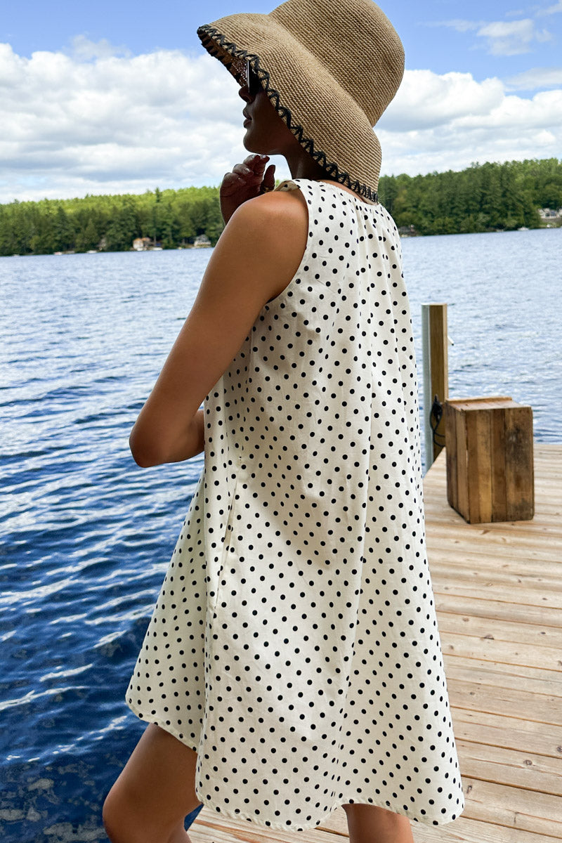 Atelier Scoop Dress in Ivory Dot — view 8