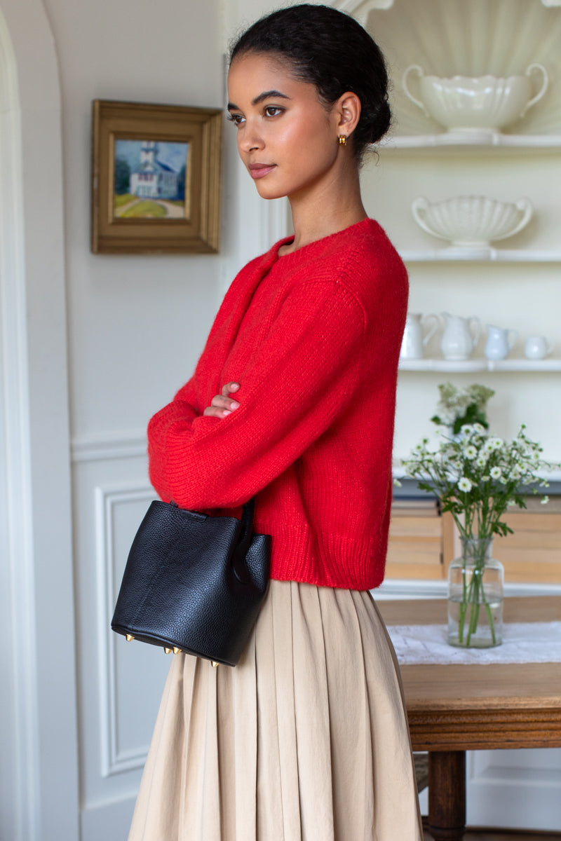 Little Atelier Cardigan in Poppy Red — view 8