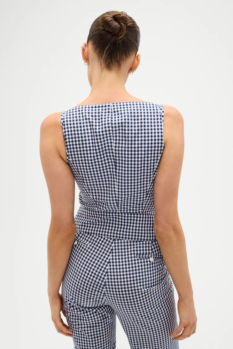 Parlour Poplin Blouse in Seaside Gingham