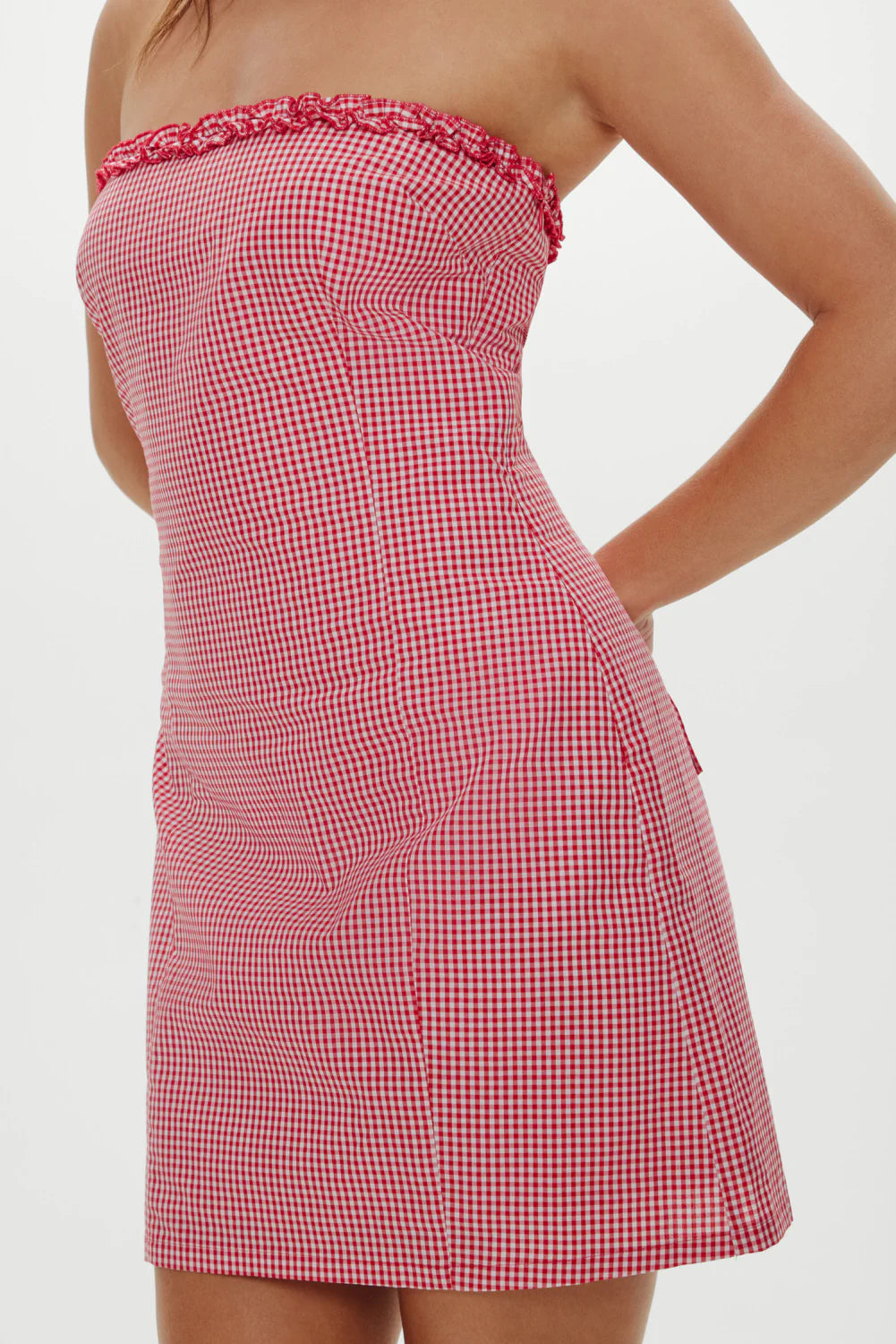 Poppy Cotton Mini Dress in Picnic Basket — view 4