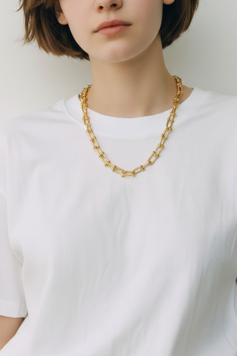 Gia Adjustable Chain Necklace in Gold