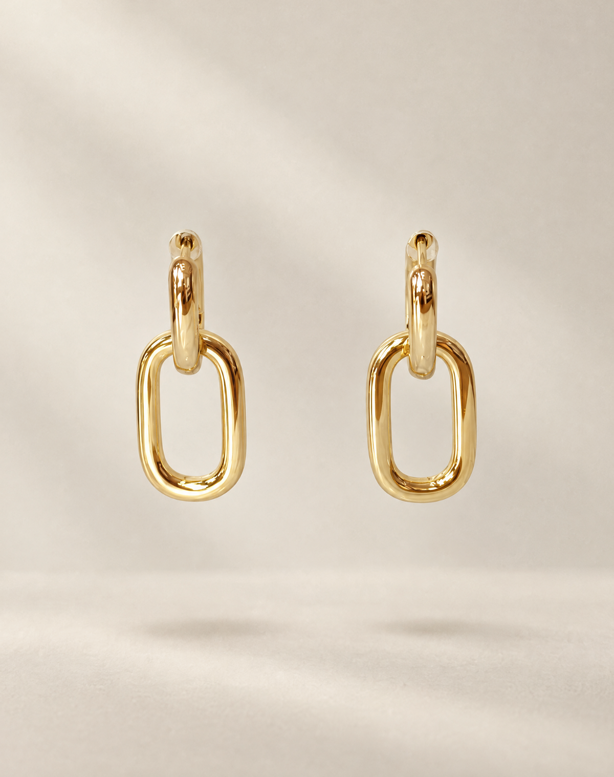 Gold Chain Link Hoops
