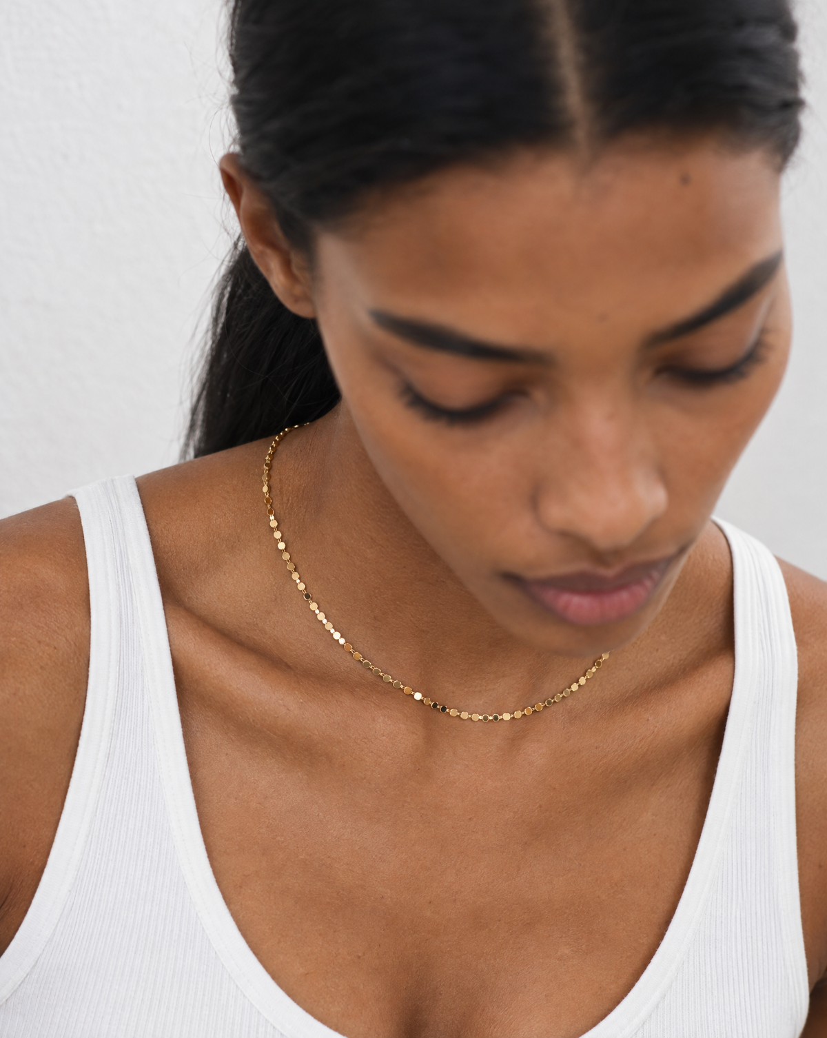 Gold Dot Chain Necklace