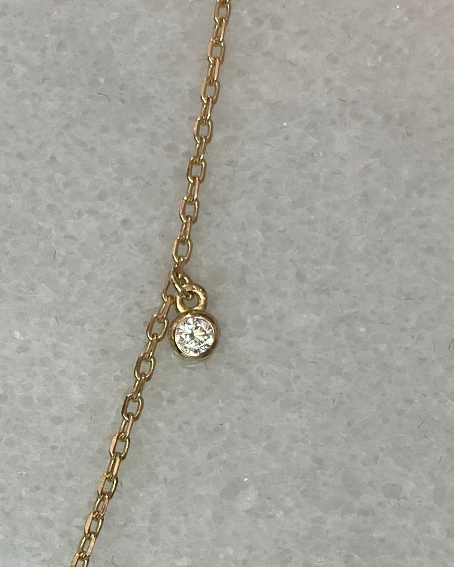 Gold Box Chain with Solitaire Crystal Charms