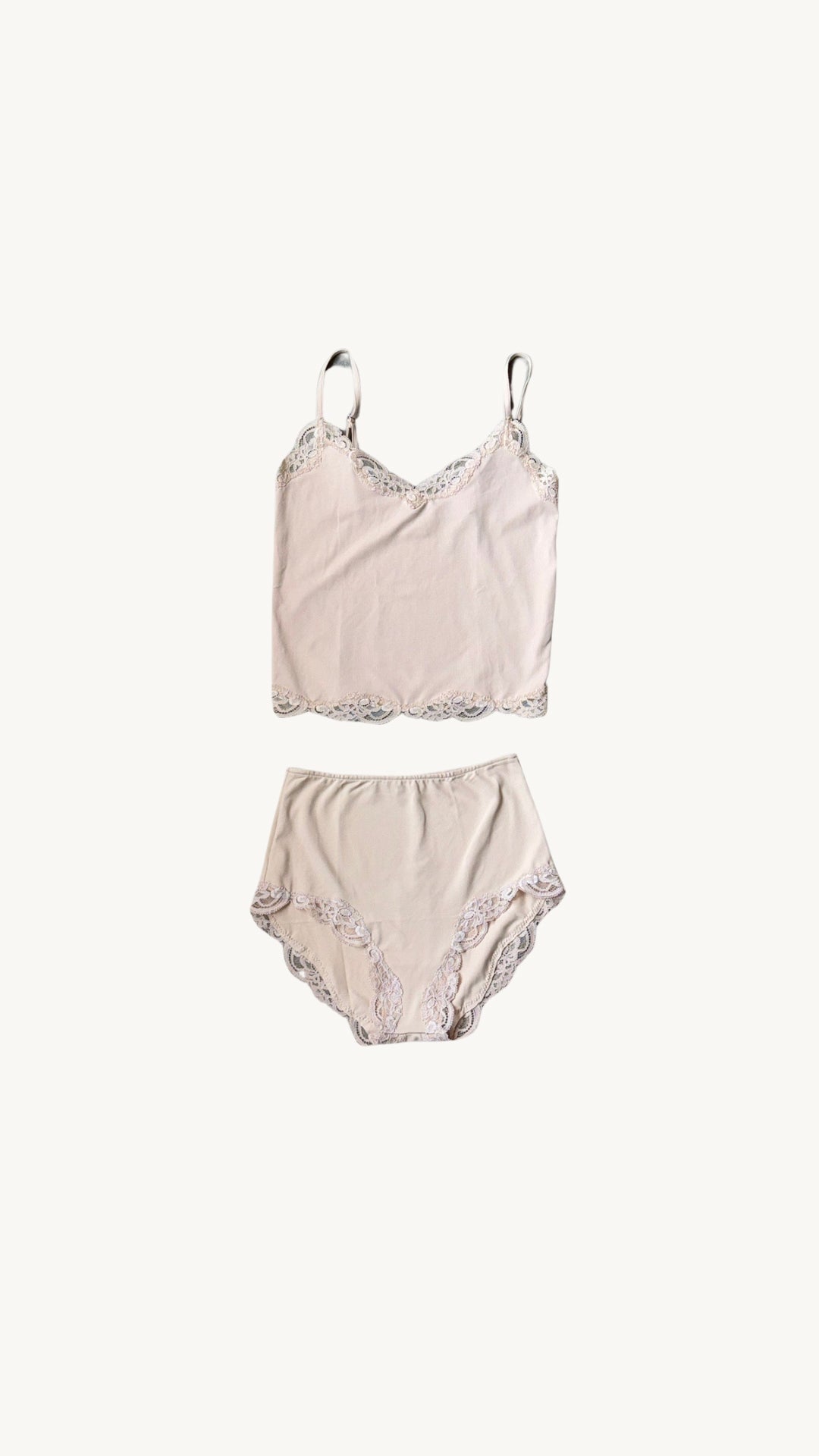 Delicious with Lace Cropped Cami in Parchment