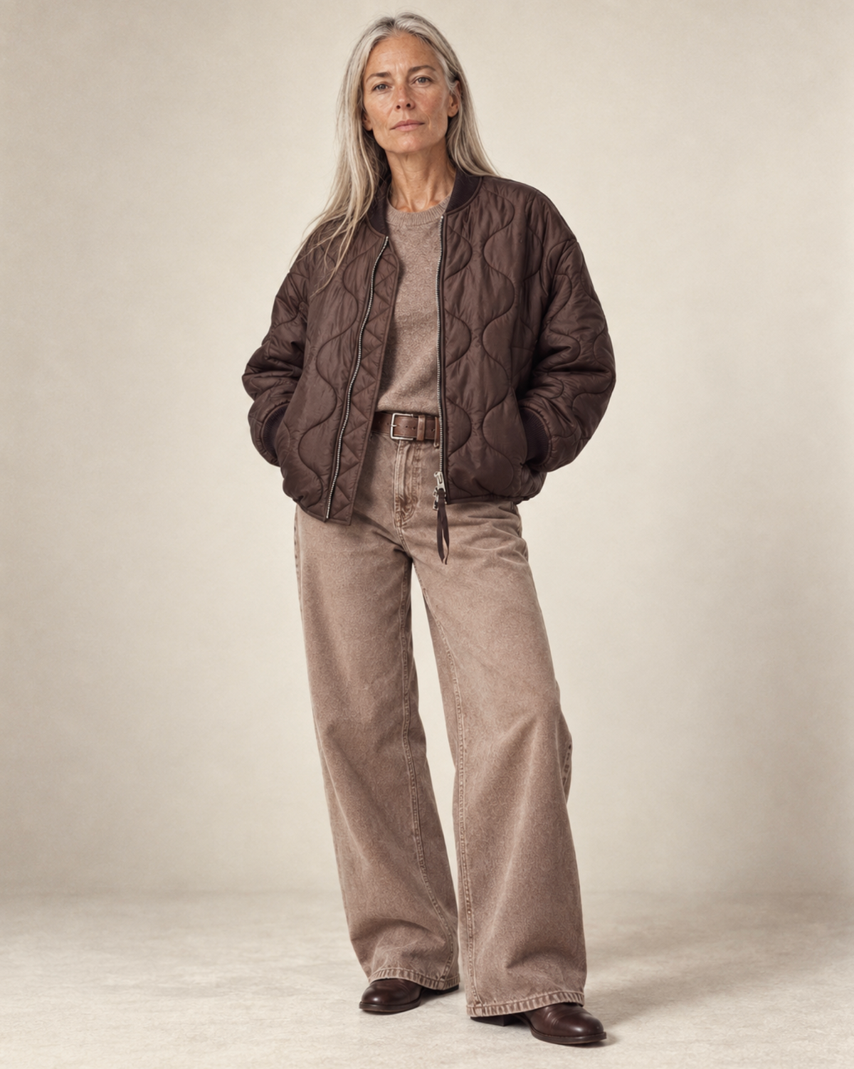 Isla Quilted Jacket in Bourbon
