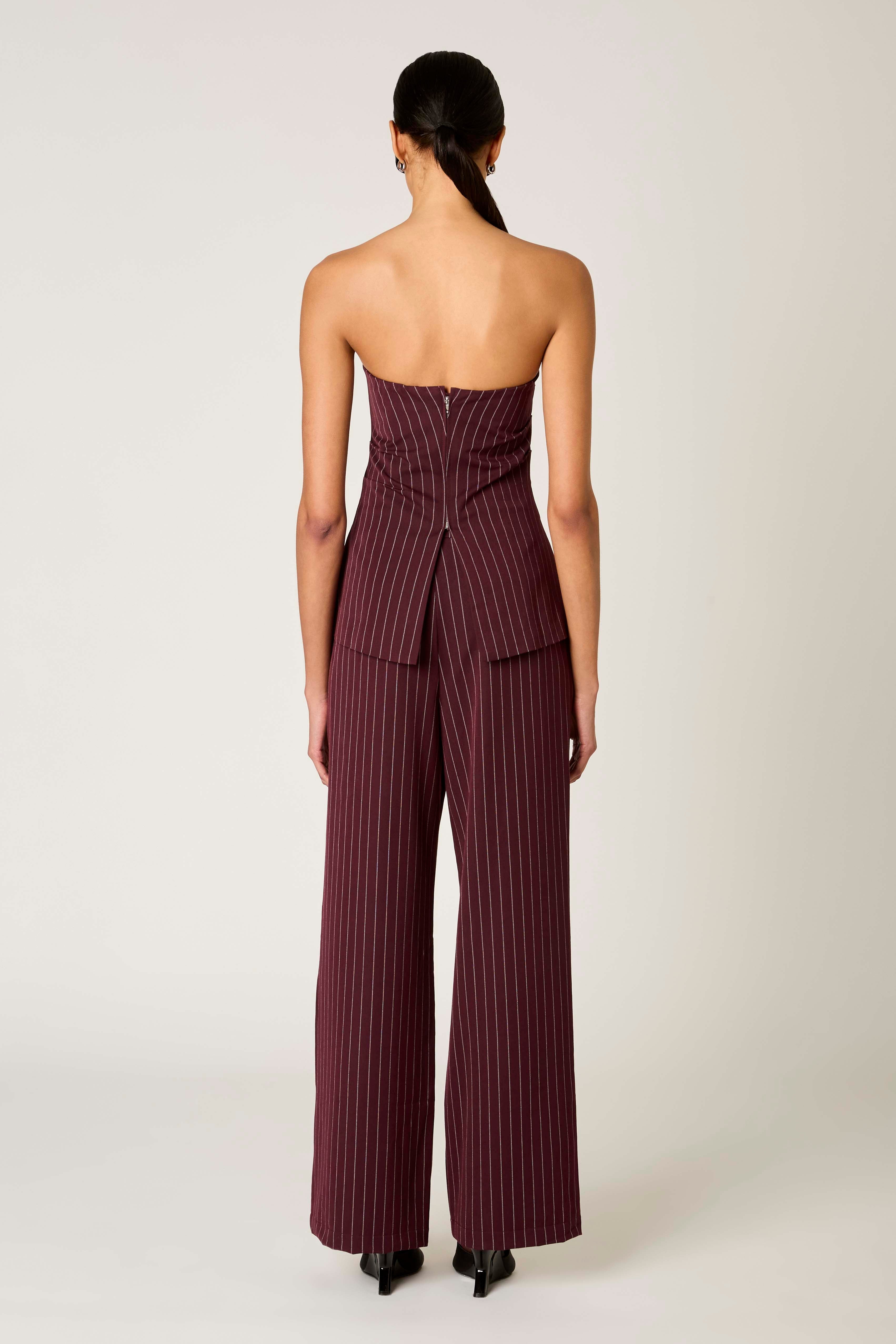 Kara Trouser in Oxblood back view