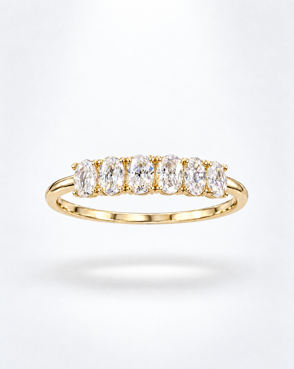 Oval Cut Crystal Ring