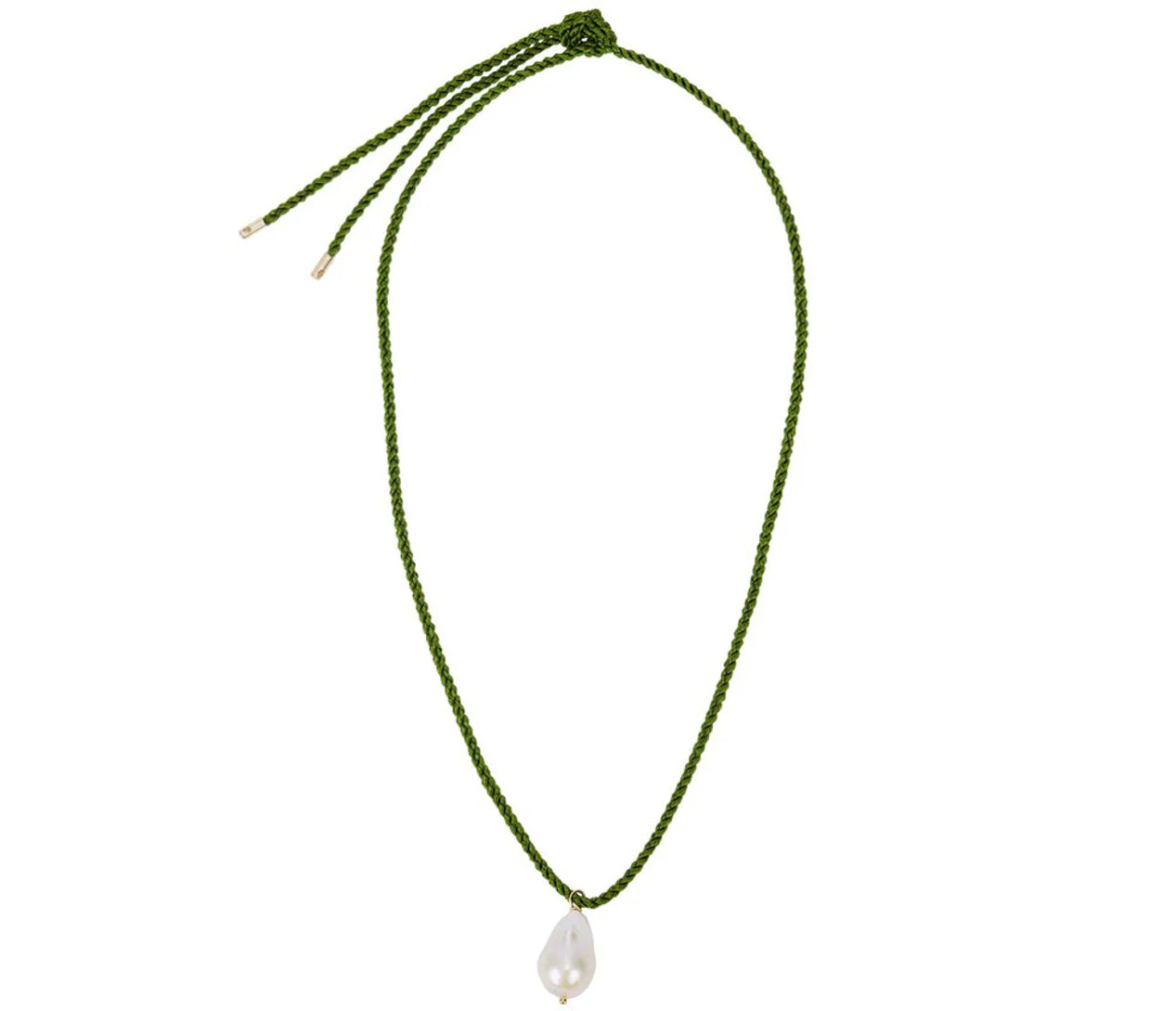 Baroque Pearl Necklace in Green
