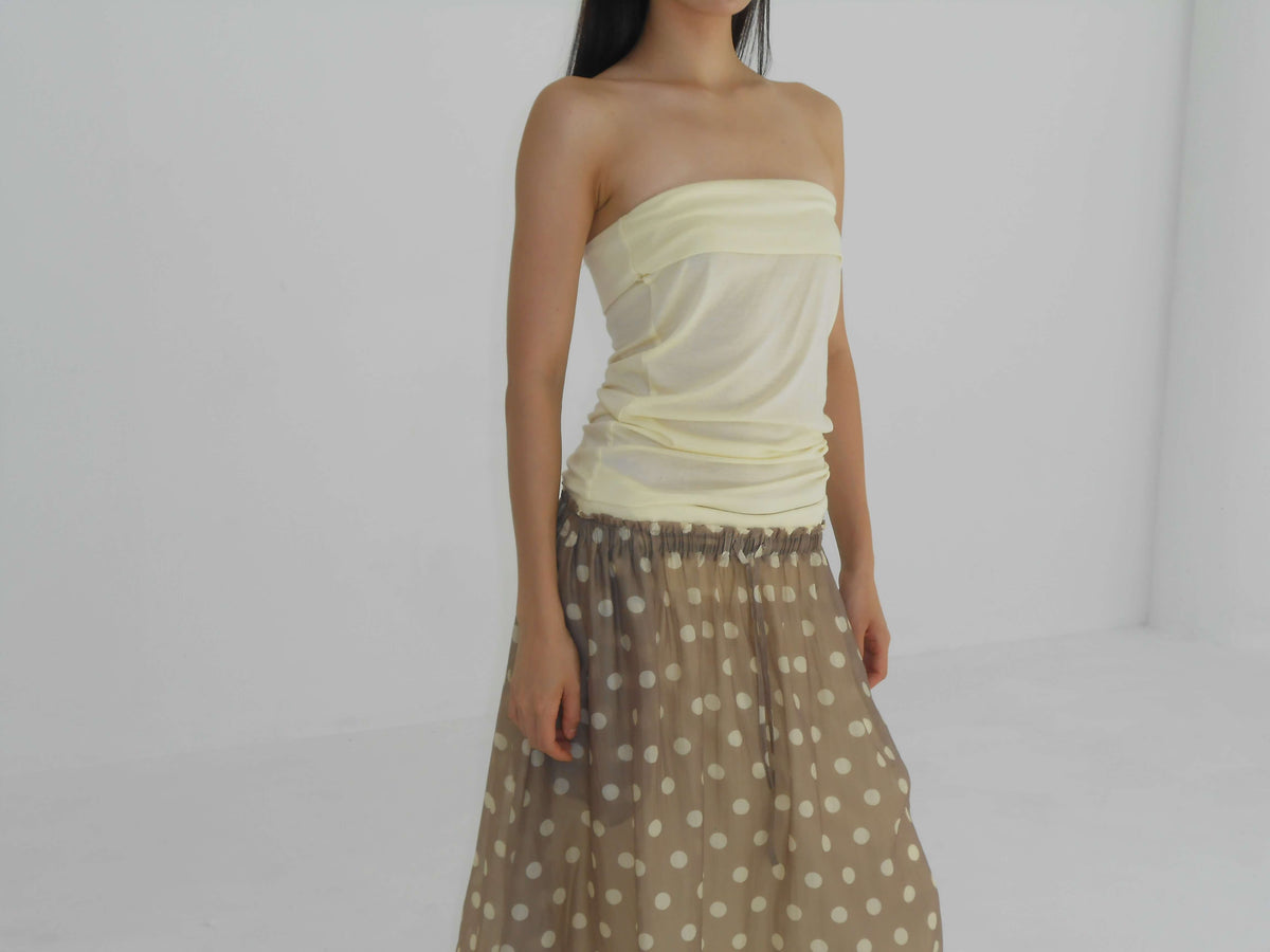 Haenim Skirt in Cream and Mocha — view 5