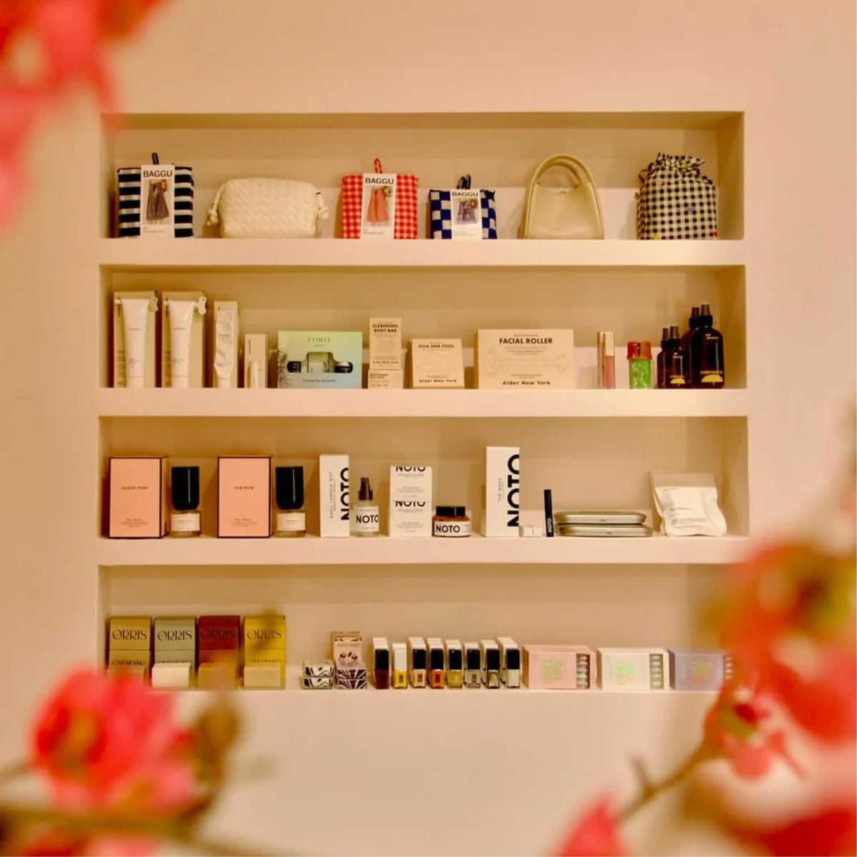 Beauty and apothecary shelves at Dear Neighbor Richmond