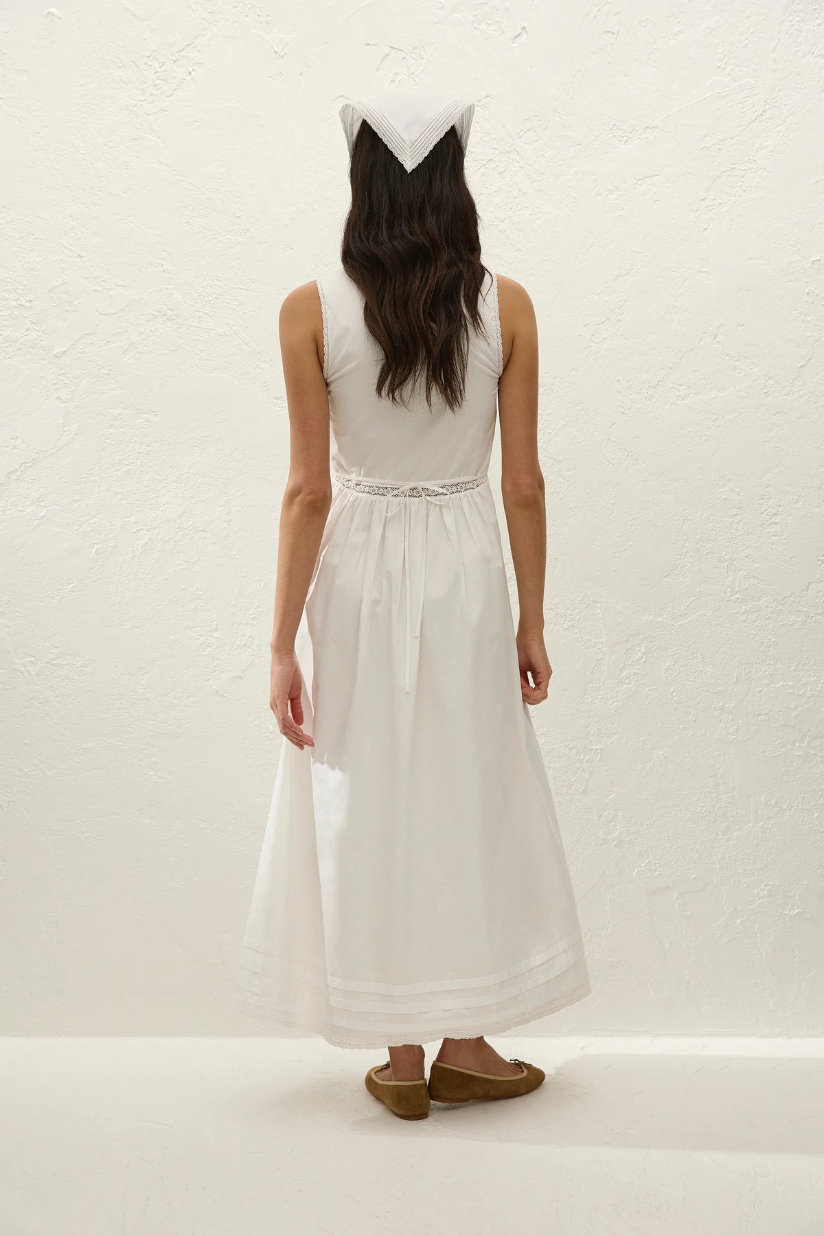 Fiora Mini Dress in Fresco Lace White — view 4