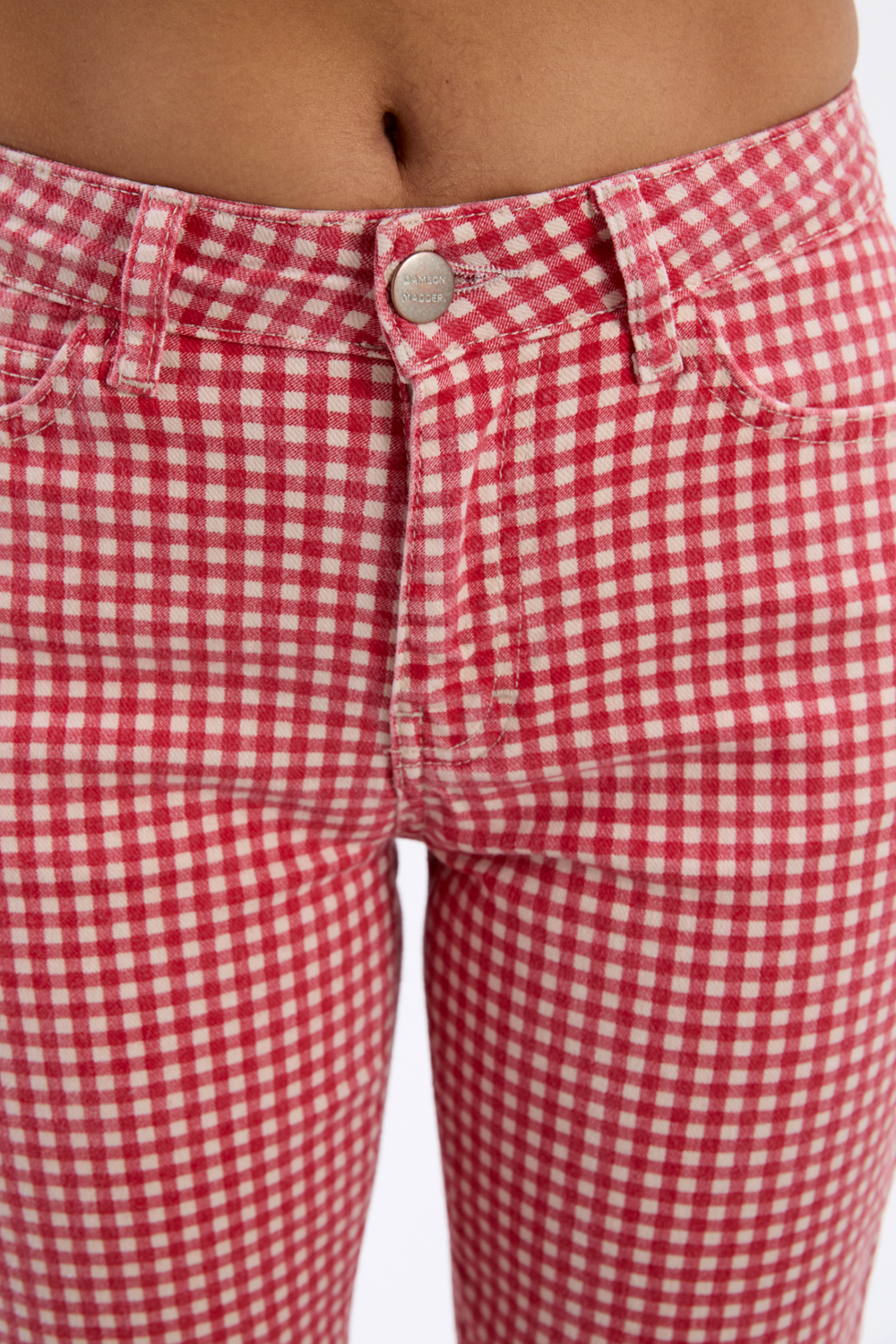 Kenny Jeans in Red Gingham — view 4