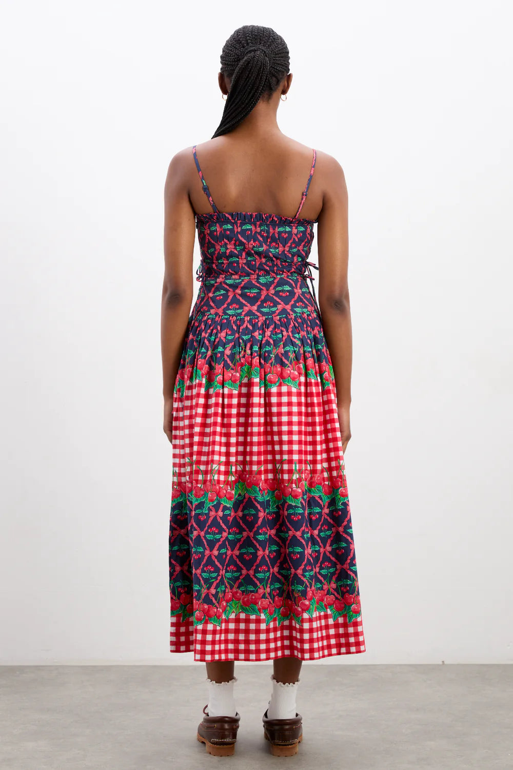 Kelia Midi Dress in Cherry Pie
