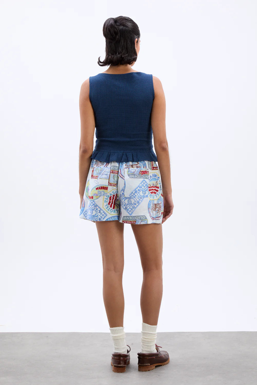 Pull On Shorts in Holiday Print — view 3