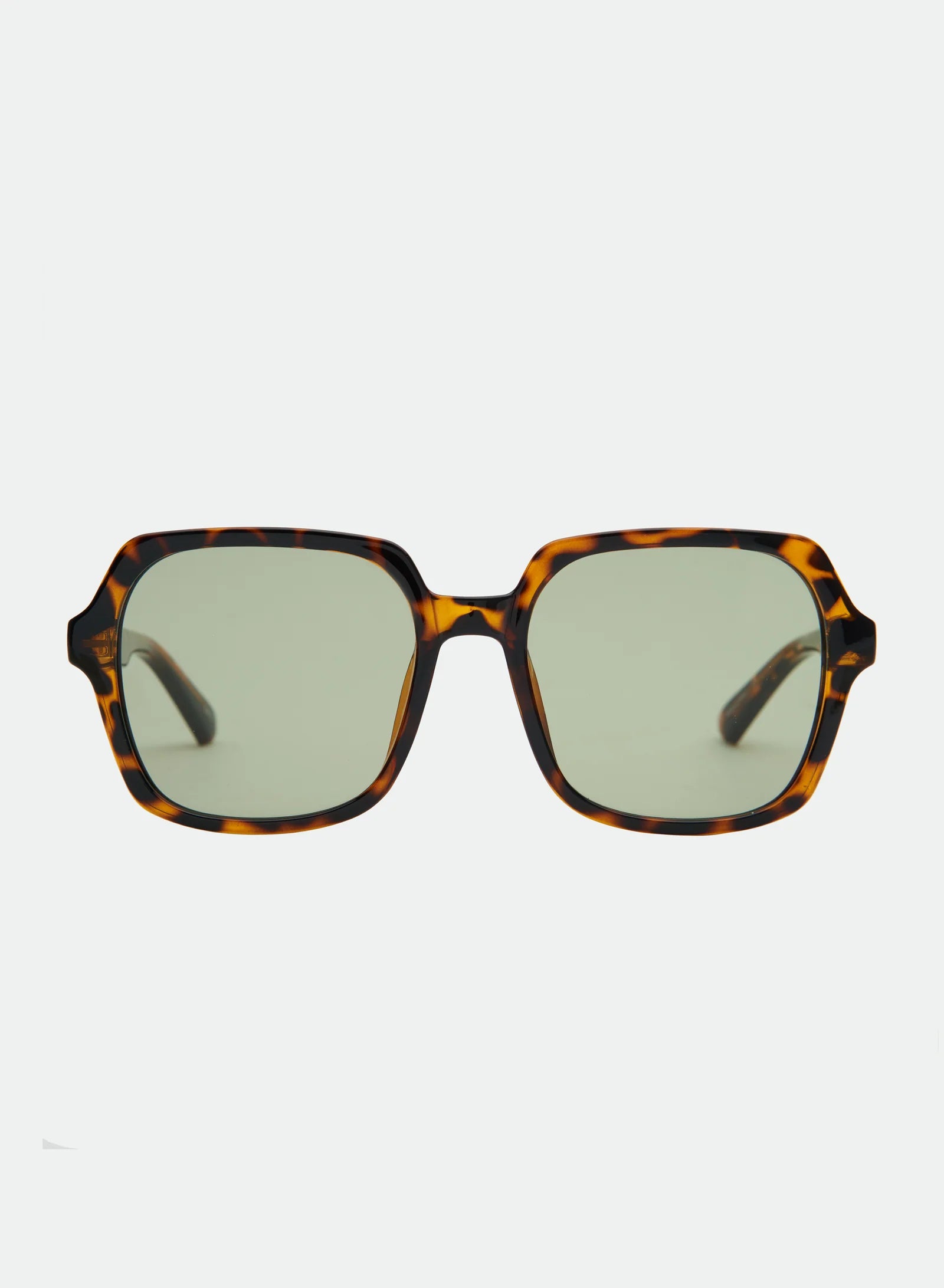 Sady Sunglasses in Tortoise/Light Green — view 3