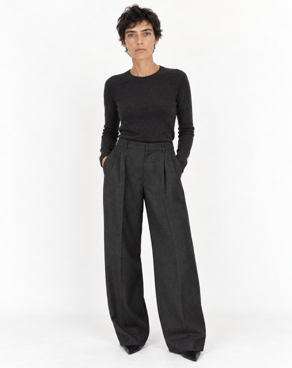 Sathia Trouser in Charcoal Heather — view 1