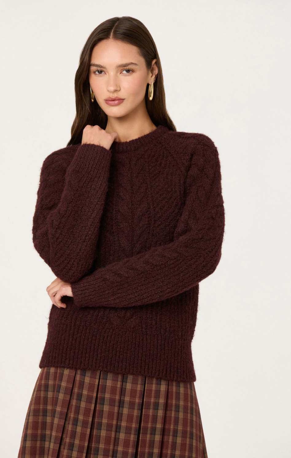 Taran Sweater in Wine