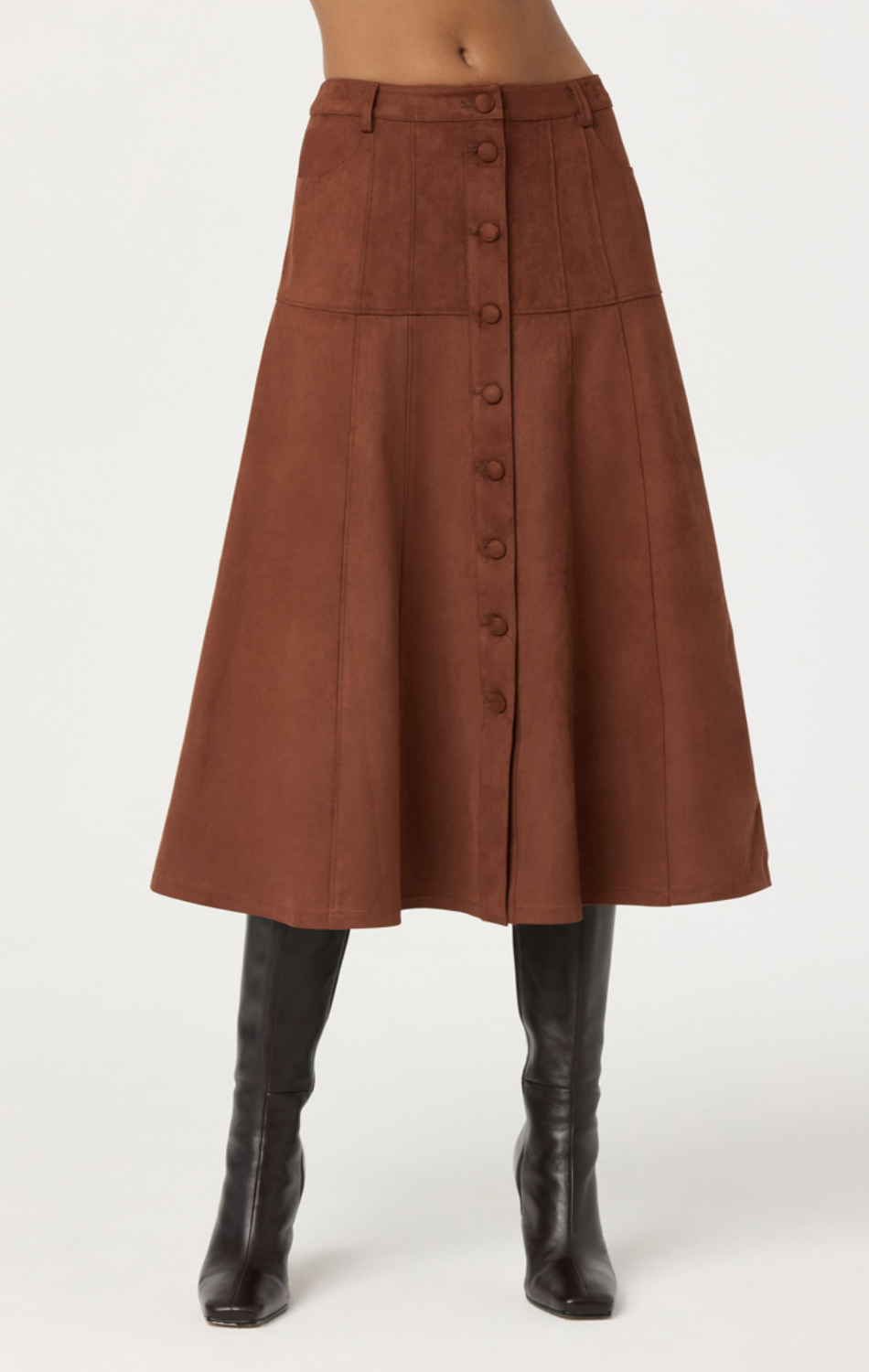 Zoya Skirt in Brown