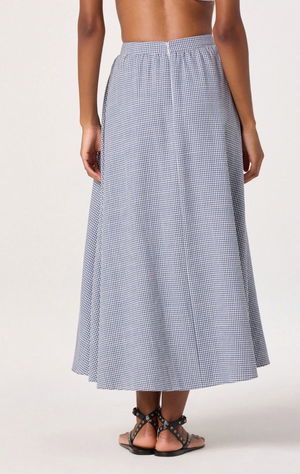Wylda Skirt in Blue Gingham — view 3