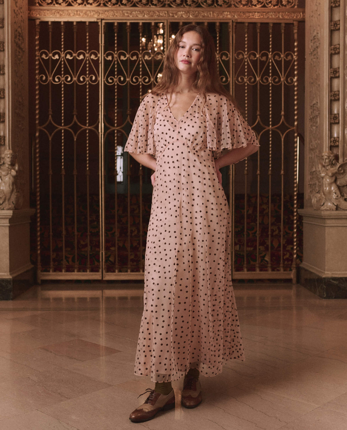 The Festal Dress by The Great — styled full-length