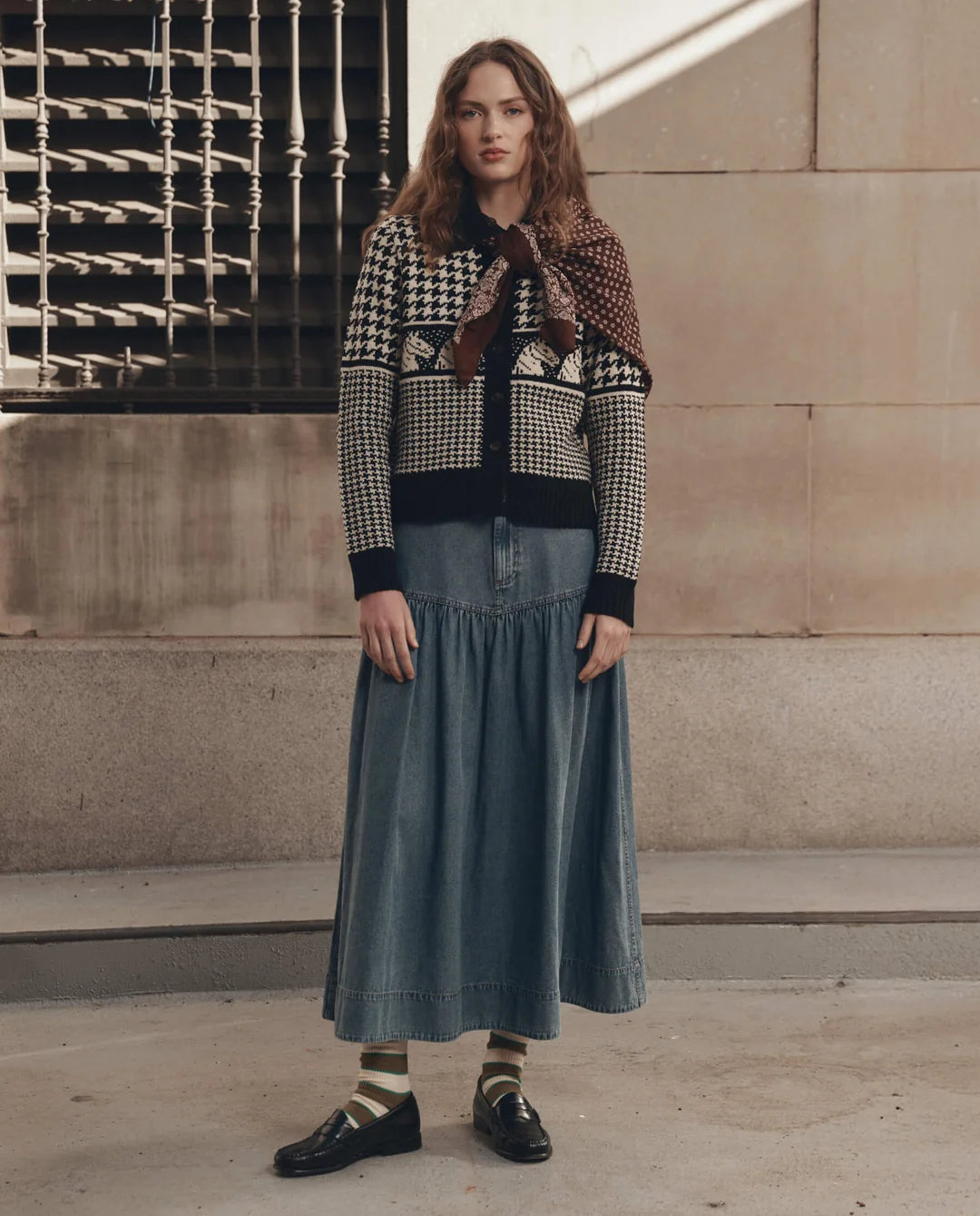 The Western Yoke Skirt in Denim