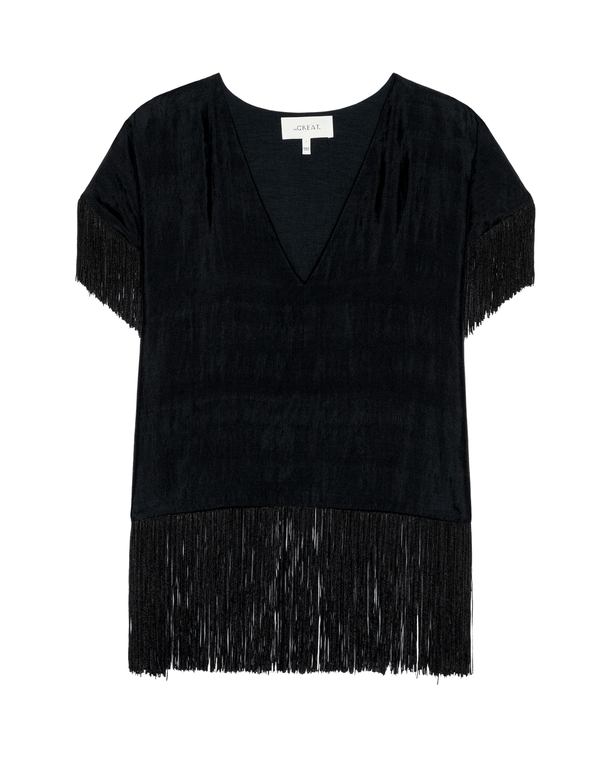 The Fringe Top in Black — product