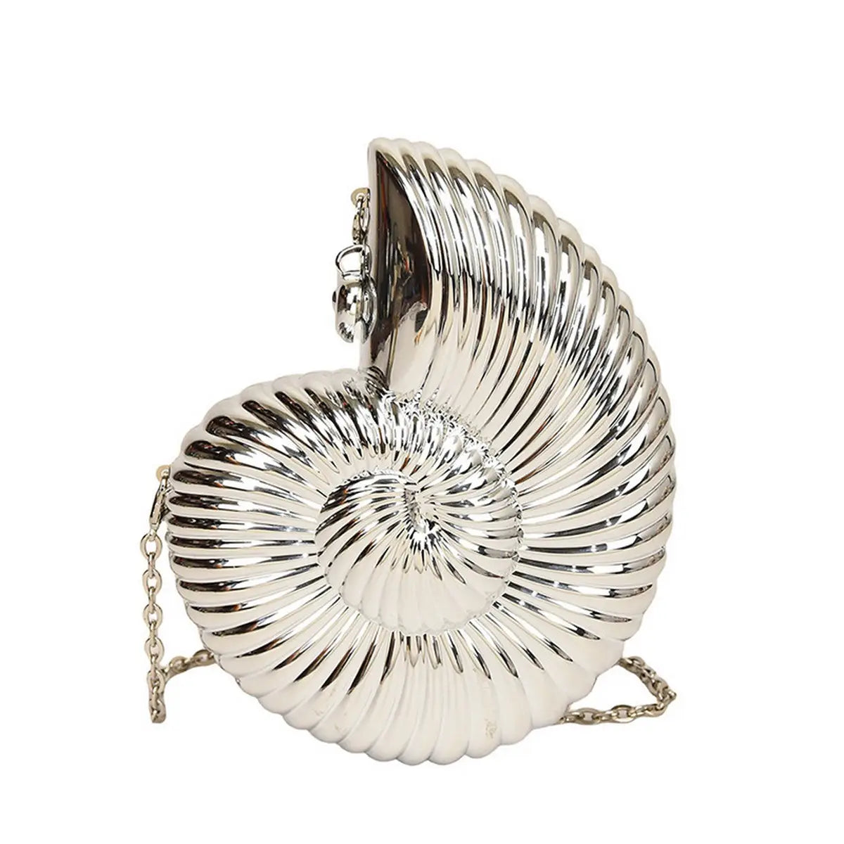Conch Fashion Clutch in Silver